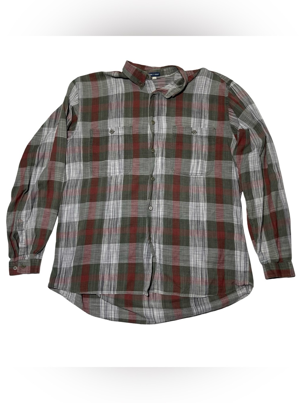 Emporio Armani Vintage Button Down Shirt Men’s Size L Plaid Italy Giorgio